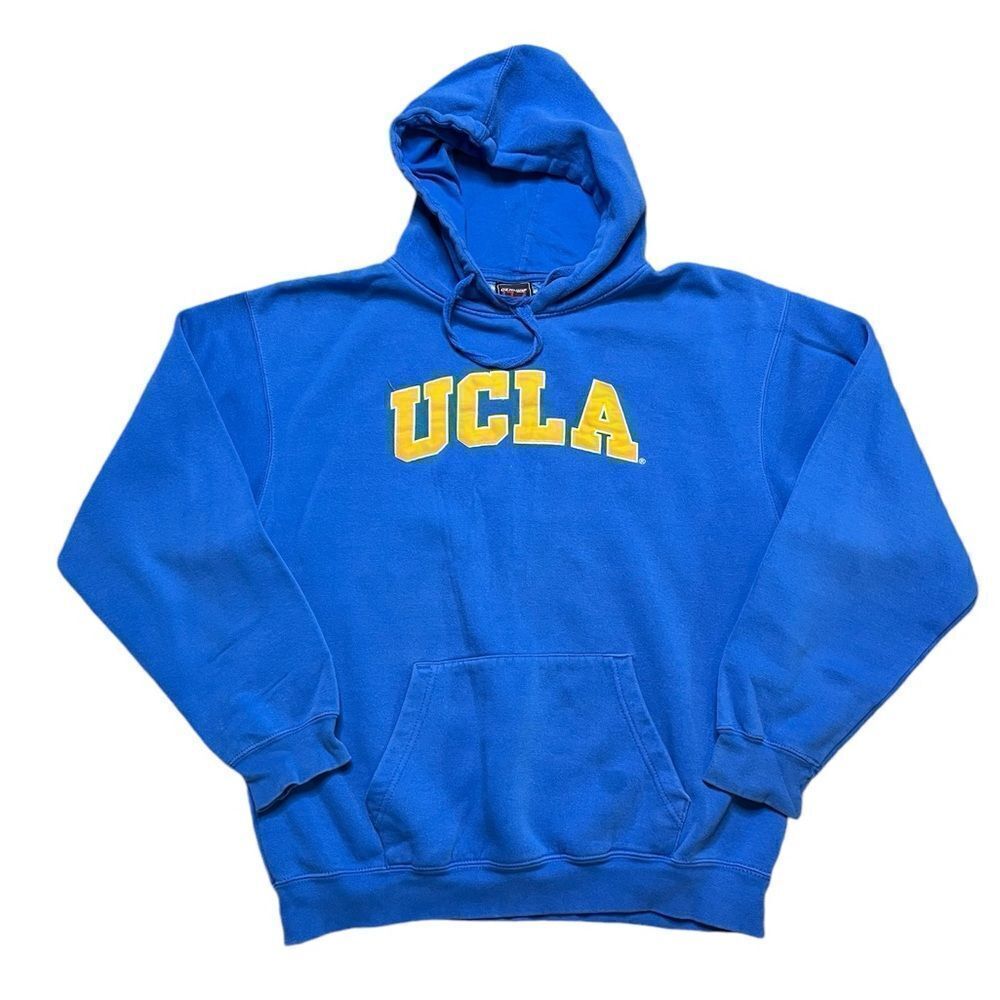 UCLA Bruins Steady State Pullover Hoodie Blue & Gold Graphic Sweatshirt XL Est
